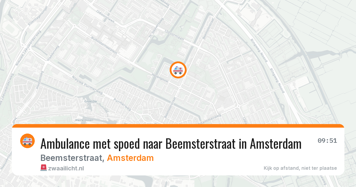 Ambulance met spoed naar Beemsterstraat in Amsterdam — 7 jun 2026