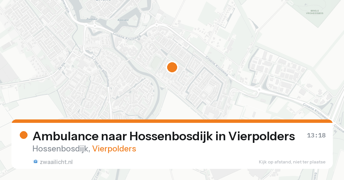 Ambulance naar Hossenbosdijk in Vierpolders — 24 aug 2026