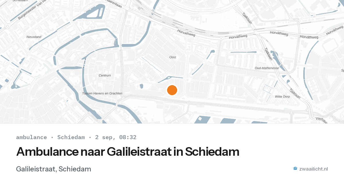 Ambulance naar Galileistraat in Schiedam — 2 sep 2026