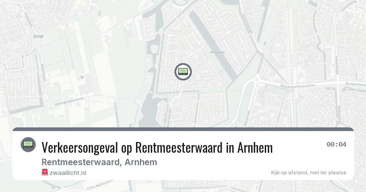 Verkeersongeval op Rentmeesterwaard in Arnhem — 22 mrt 2026
