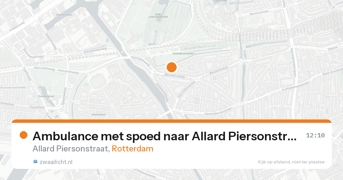 Ambulance met spoed naar Allard Piersonstraat in Rotterdam — 7 jul 2026