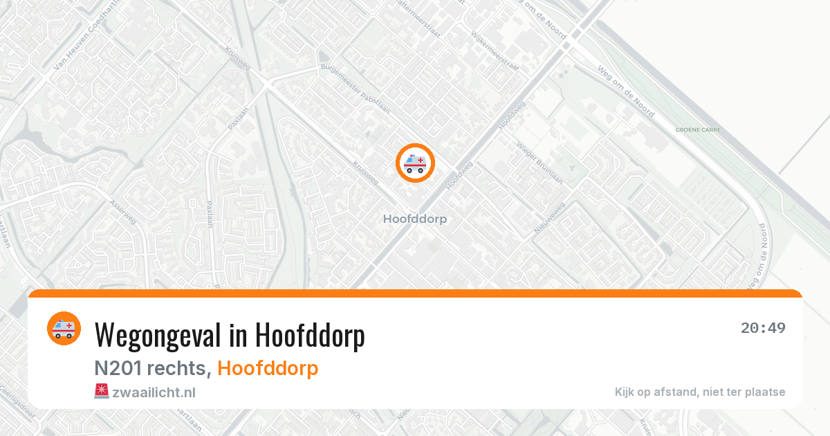 Wegongeval in Hoofddorp — 30 apr 2026
