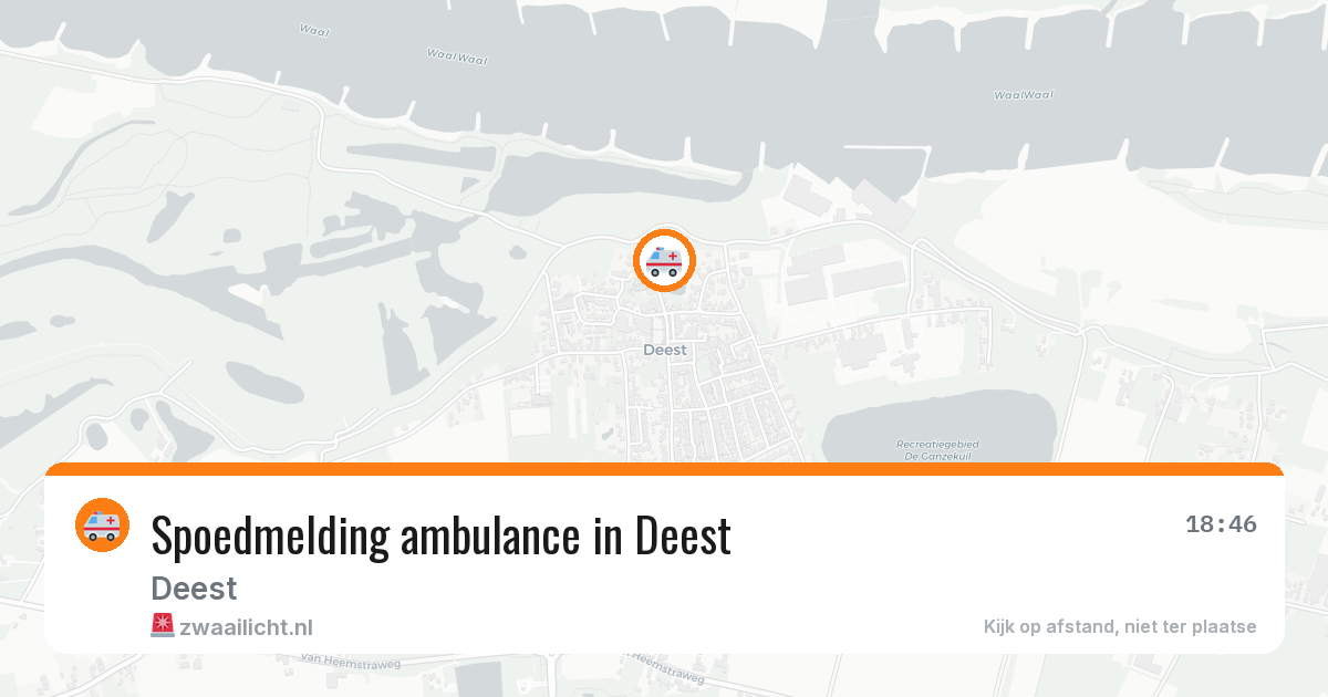 Spoedmelding ambulance in Deest — 3 mei 2026