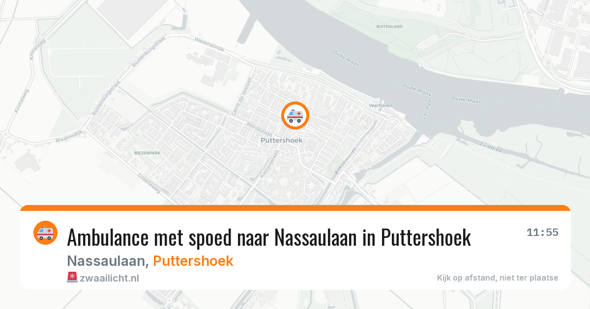 Ambulance met spoed naar Nassaulaan in Puttershoek — 8 feb 2026