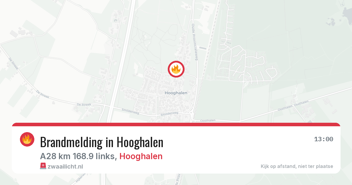 Brandmelding in Hooghalen — 27 apr 2026