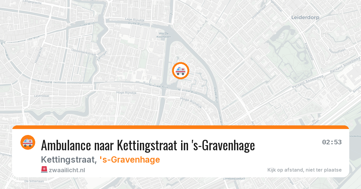 Ambulance naar Kettingstraat in 's-Gravenhage — 15 mrt 2026