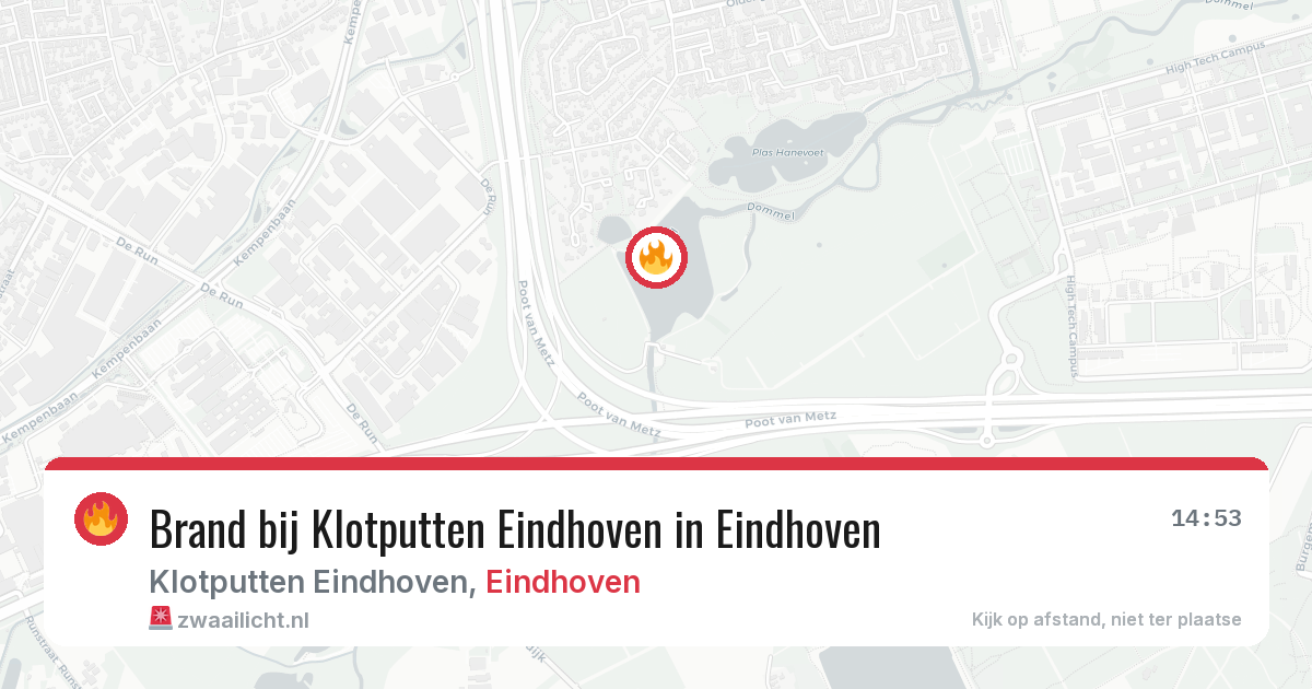 Brand bij Klotputten Eindhoven in Eindhoven — 25 jul 2026