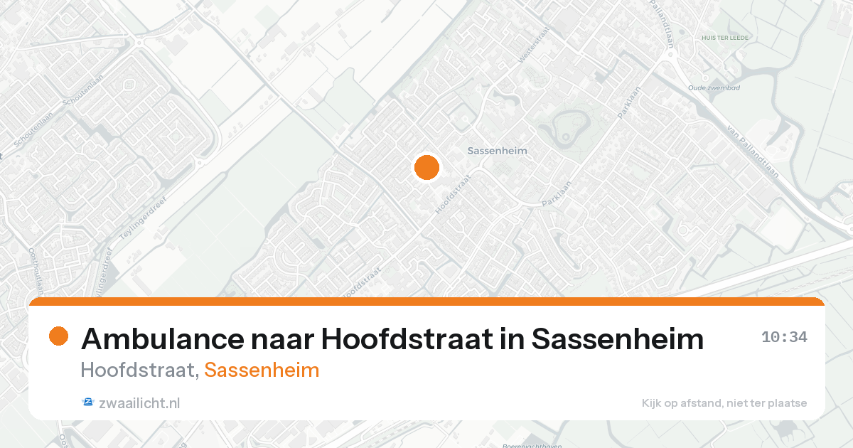 Ambulance naar Hoofdstraat in Sassenheim — 17 aug 2026