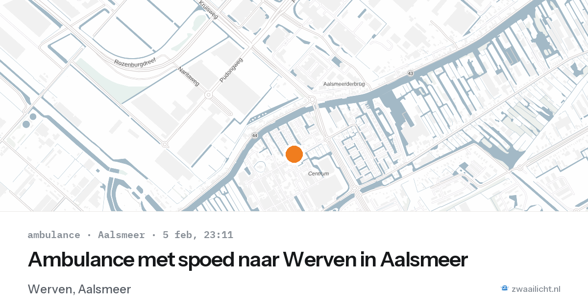 Ambulance met spoed naar Werven in Aalsmeer — 5 feb 2026