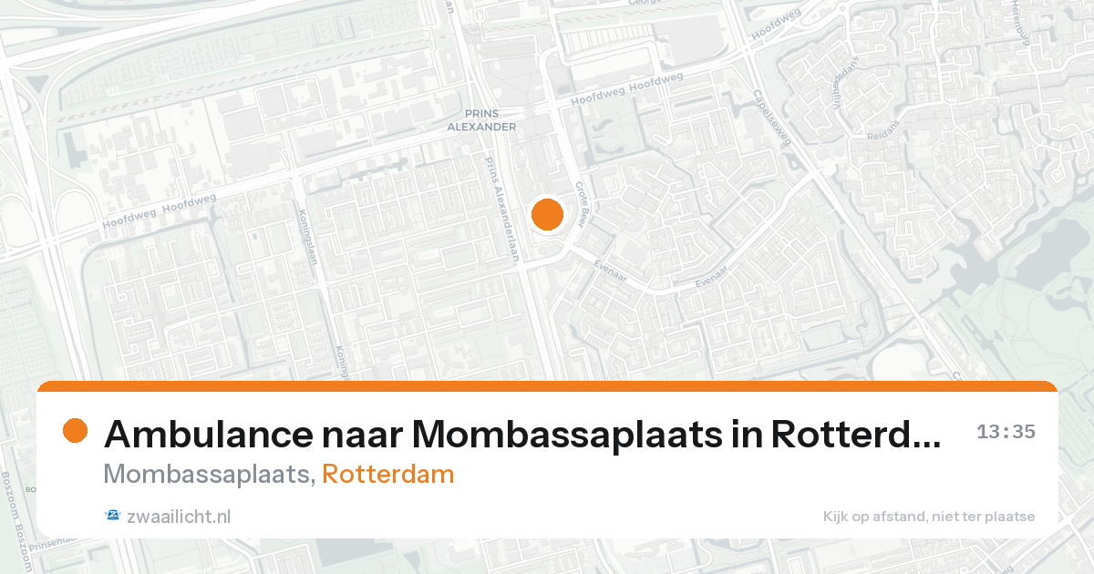 Ambulance naar Mombassaplaats in Rotterdam — 2 jun 2026