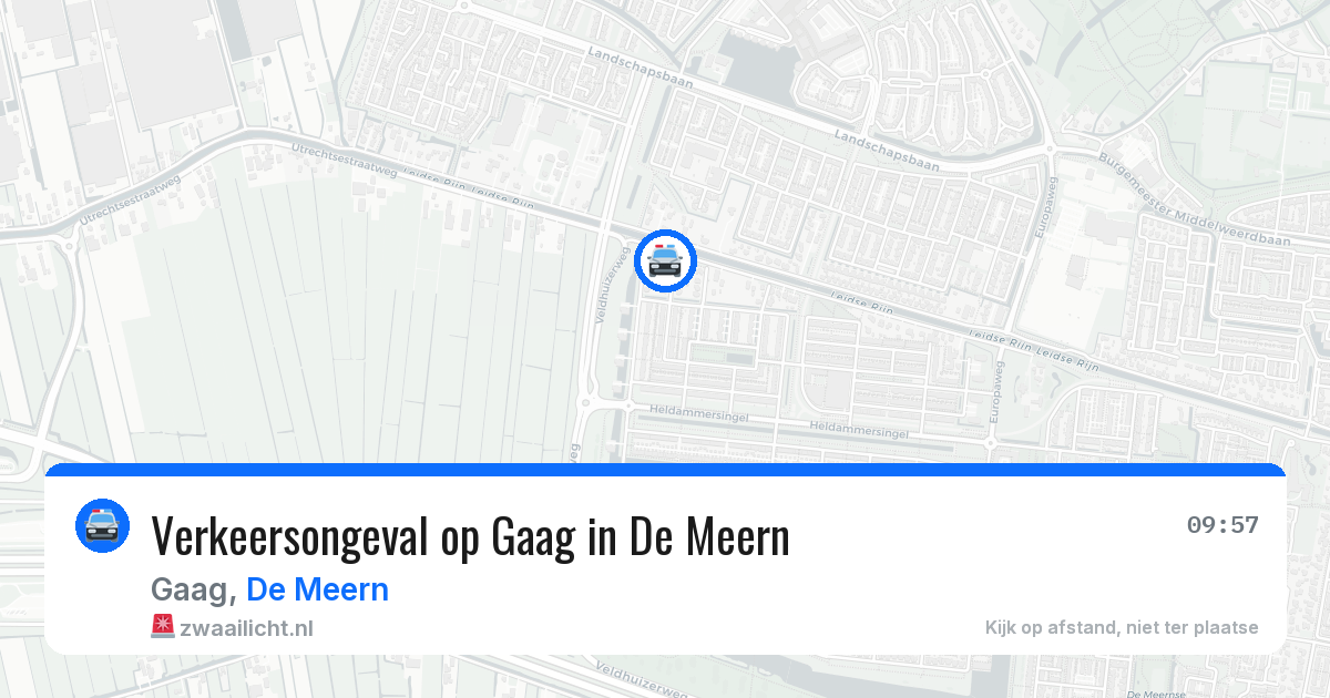 Verkeersongeval op Gaag in De Meern — 28 jul 2026