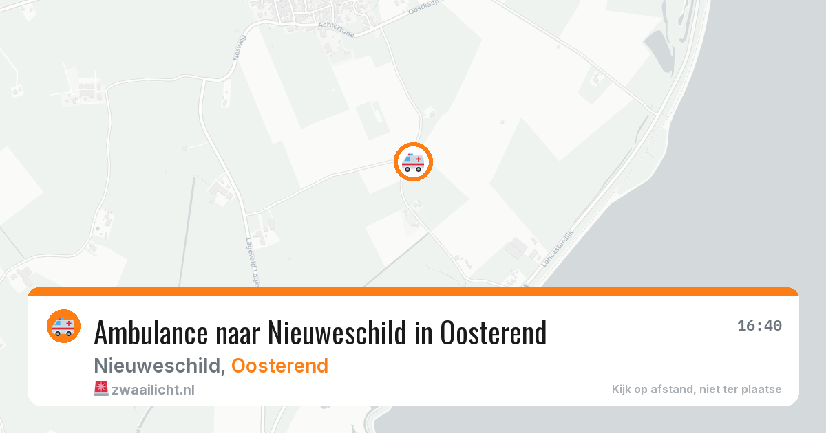 Ambulance naar Nieuweschild in Oosterend — 27 jun 2026