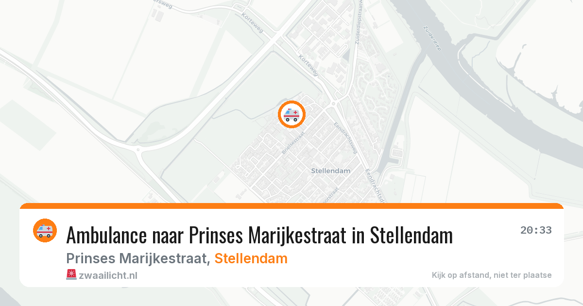 Ambulance naar Prinses Marijkestraat in Stellendam — 13 aug 2026