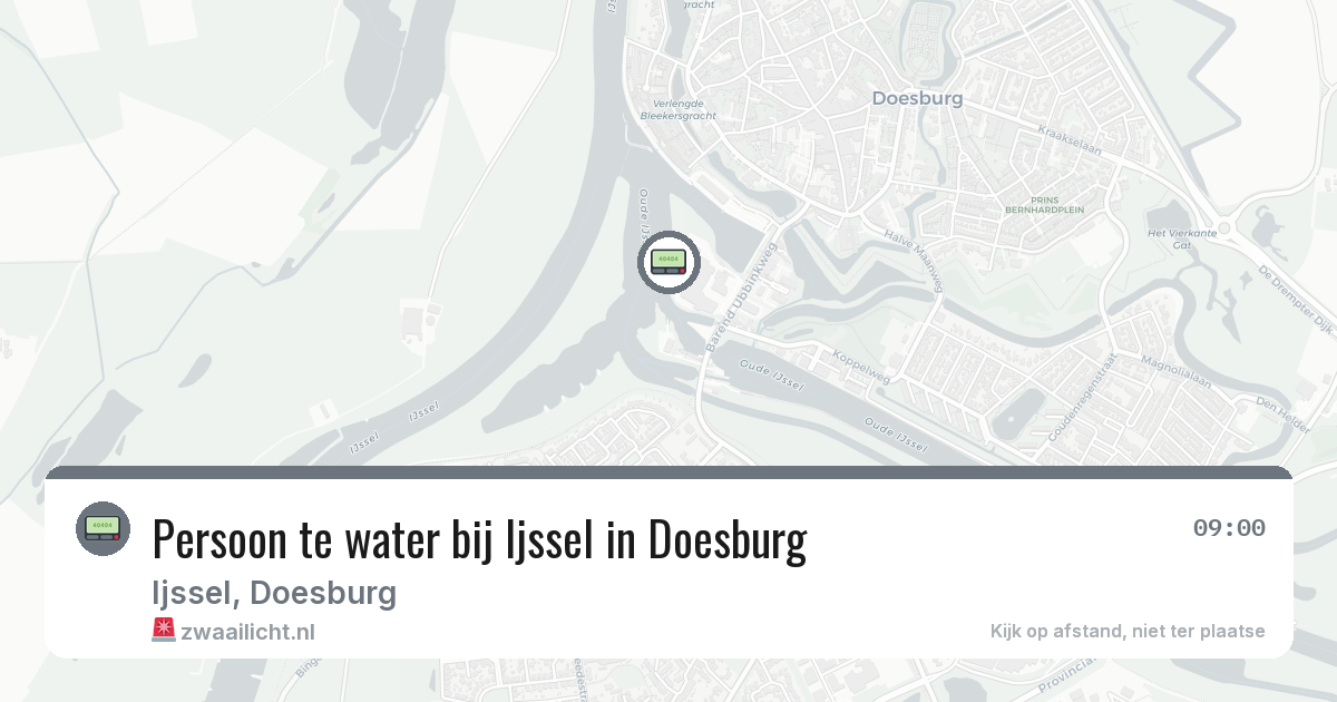 Persoon te water bij Ijssel in Doesburg — 23 jun 2026