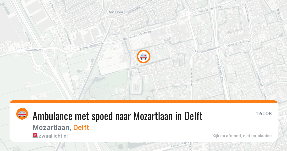 Ambulance met spoed naar Mozartlaan in Delft — 22 jun 2026