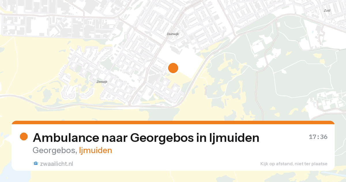 Ambulance naar Georgebos in Ijmuiden — 28 aug 2026