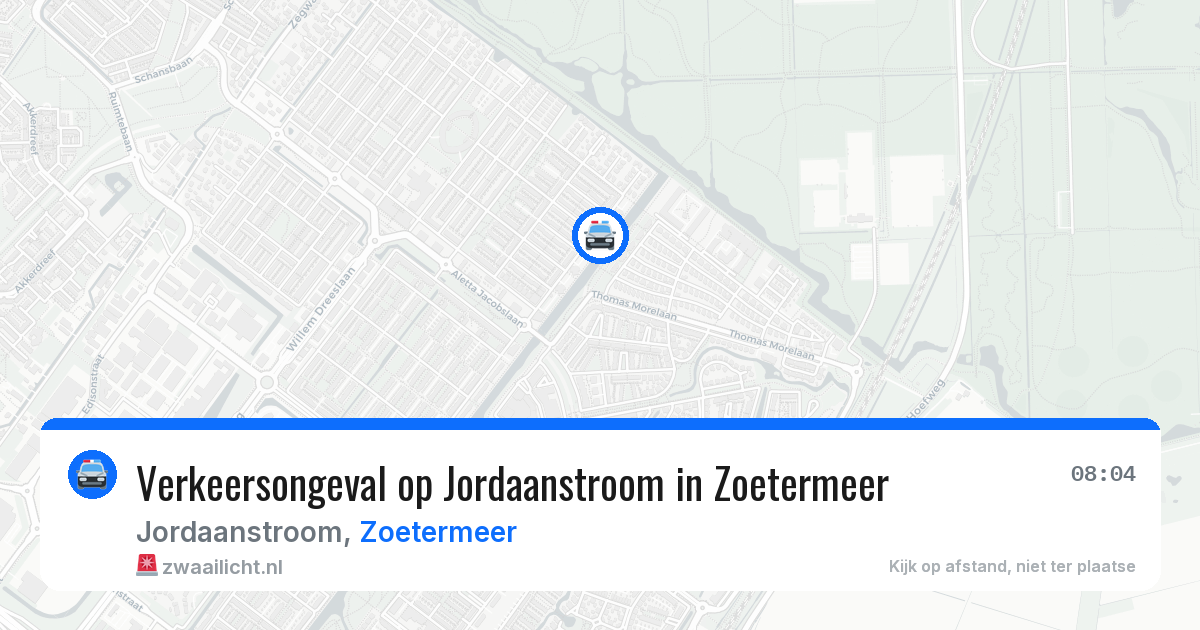 Verkeersongeval op Jordaanstroom in Zoetermeer — 9 jun 2026