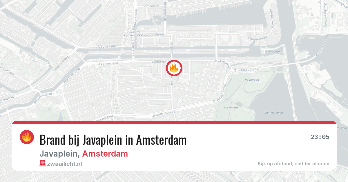 Brand bij Javaplein in Amsterdam — 9 jun 2026