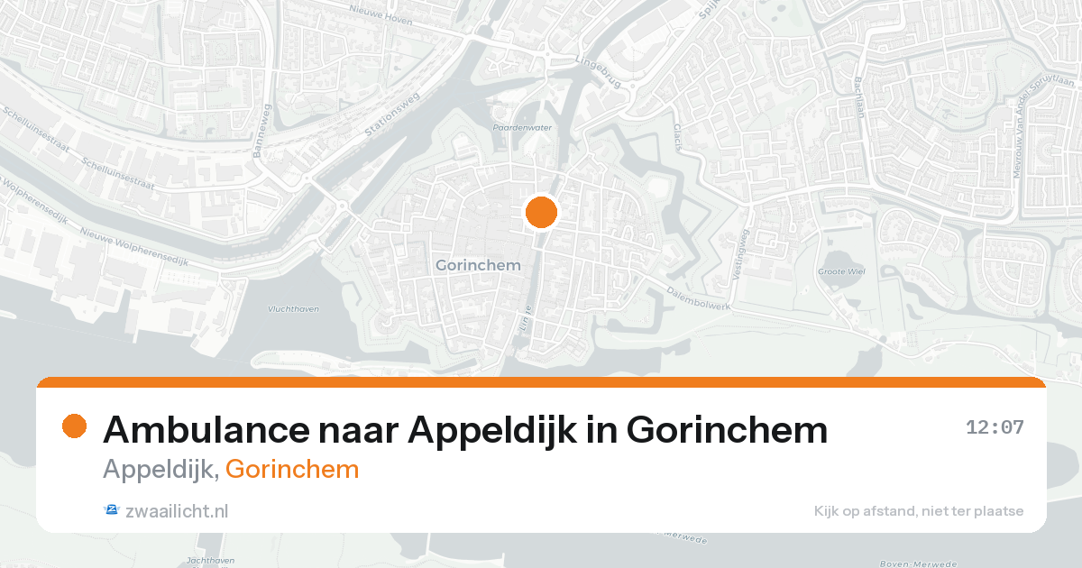 Ambulance naar Appeldijk in Gorinchem — 18 aug 2026