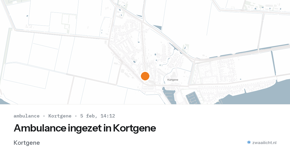Ambulance ingezet in Kortgene — 5 feb 2026