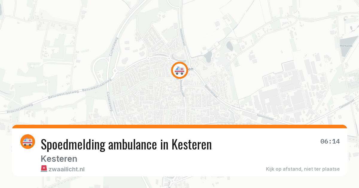 Spoedmelding ambulance in Kesteren — 11 aug 2026