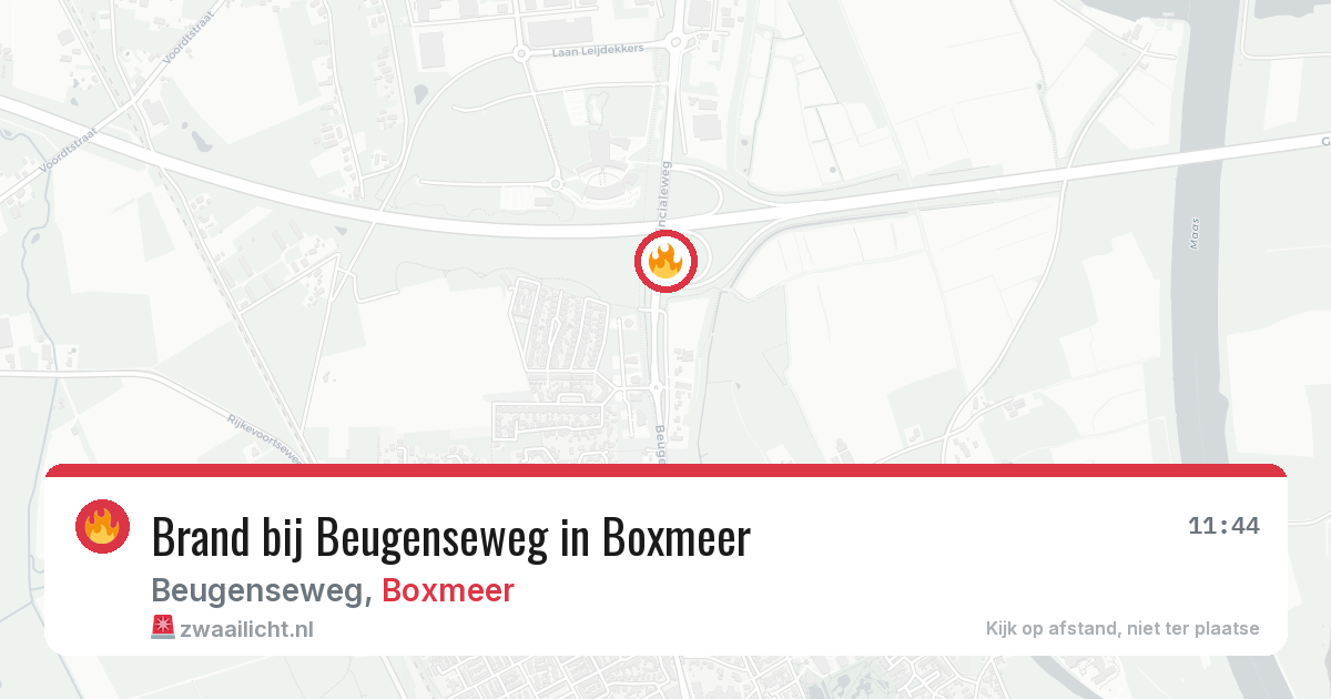 Brand bij Beugenseweg in Boxmeer — 1 mrt 2026