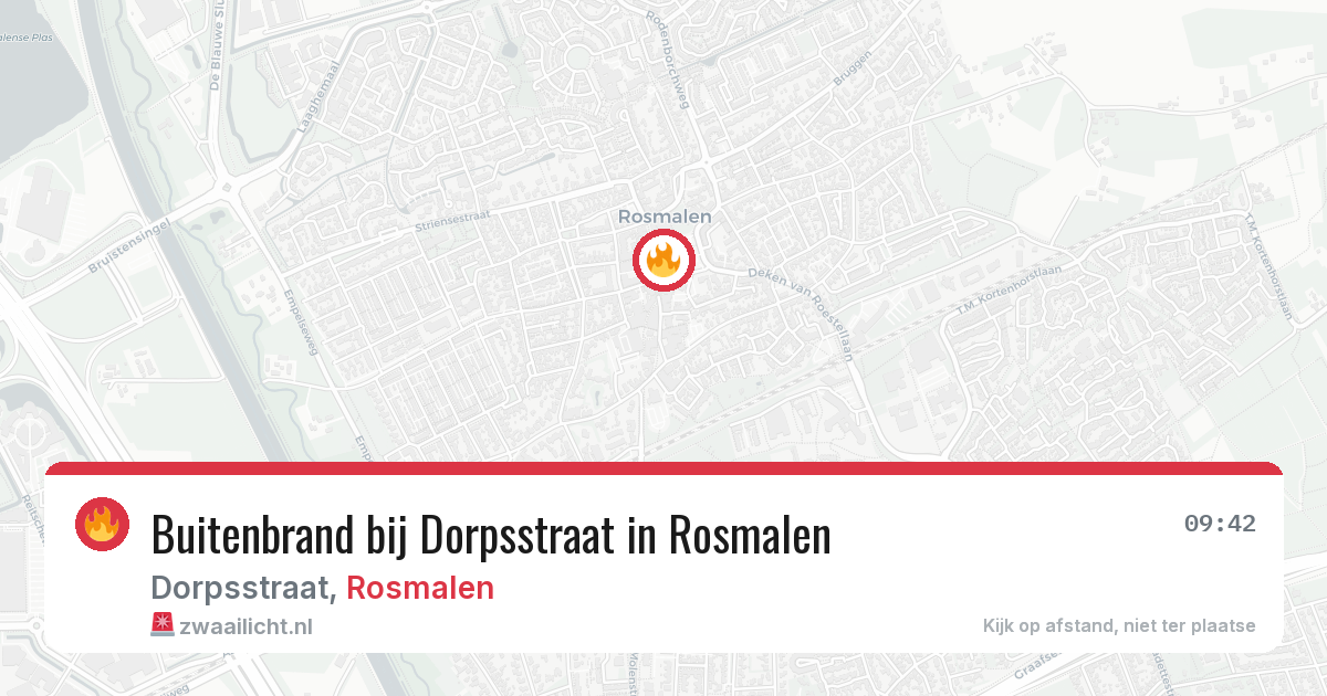 Buitenbrand bij Dorpsstraat in Rosmalen — 18 jun 2026