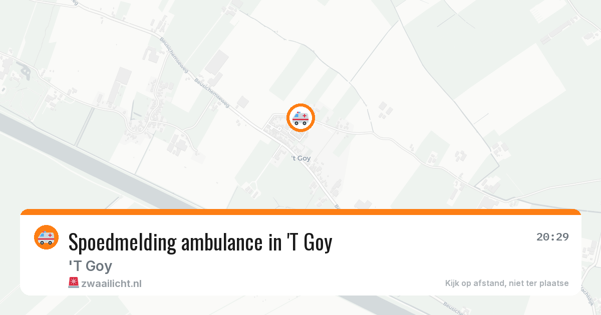 Spoedmelding ambulance in 'T Goy — 20 apr 2026