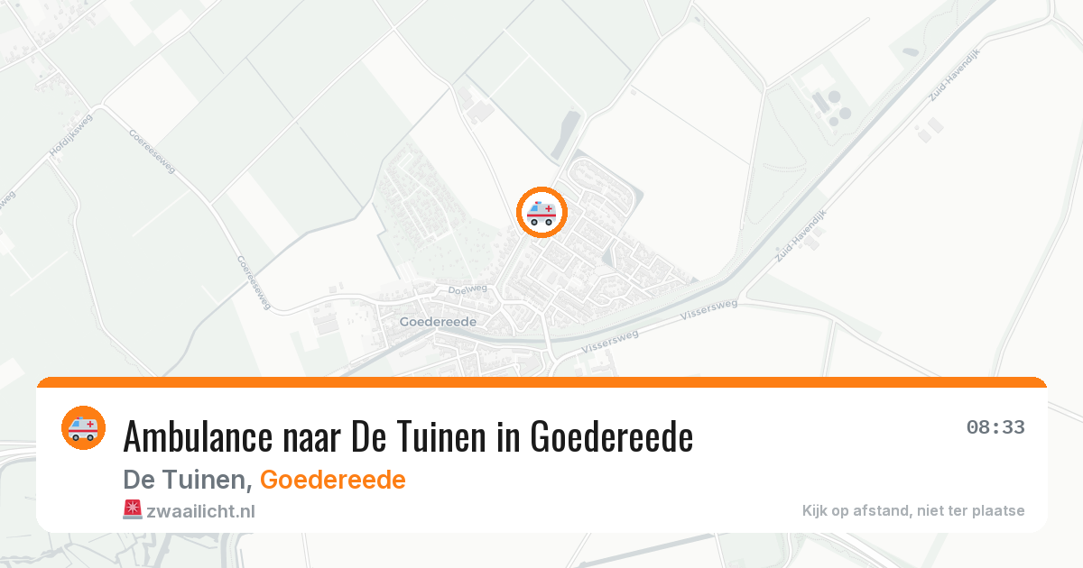 Ambulance naar De Tuinen in Goedereede — 27 jun 2026