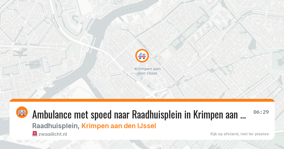 Ambulance met spoed naar Raadhuisplein in Krimpen aan den IJssel — 23 mei 2026