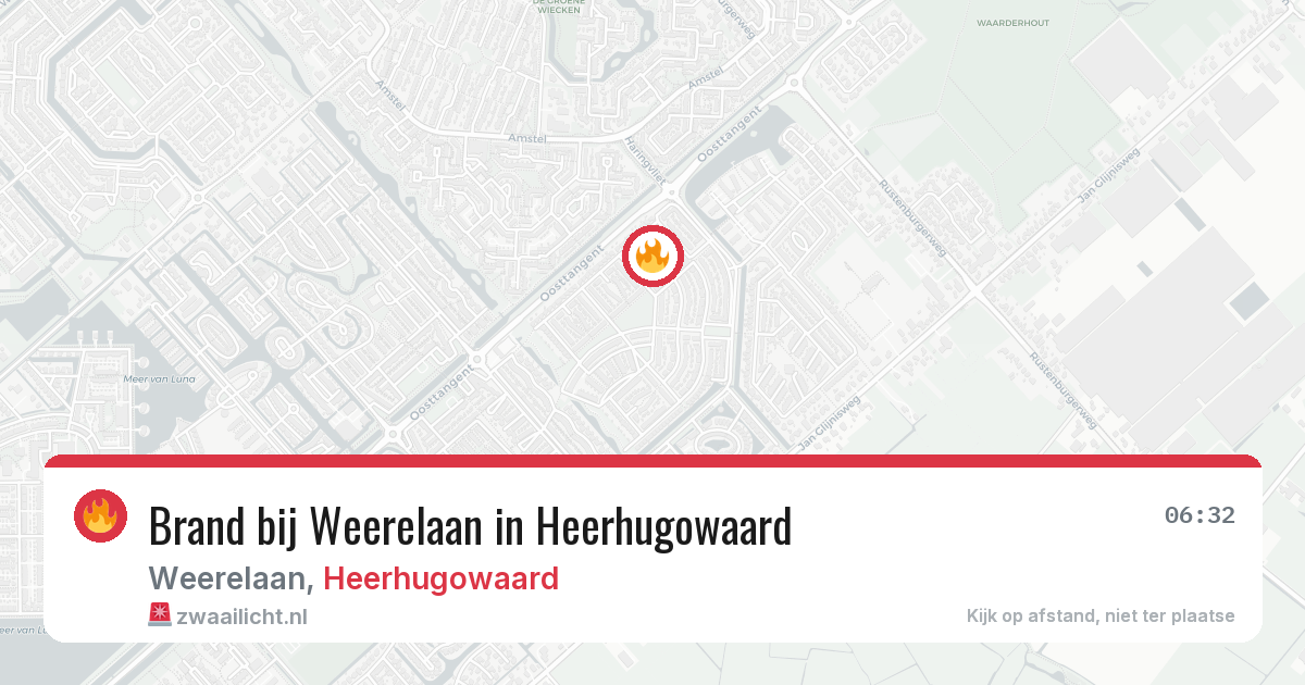 Brand bij Weerelaan in Heerhugowaard — 14 aug 2026
