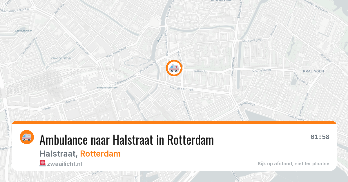 Ambulance naar Halstraat in Rotterdam — 20 jul 2026