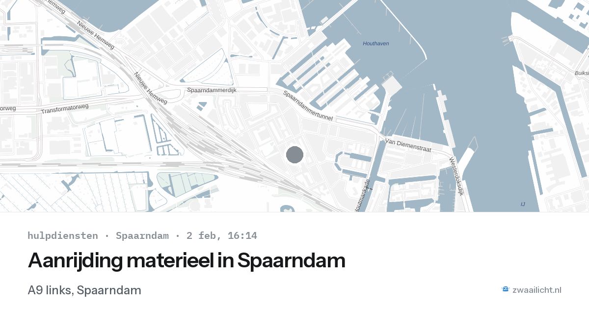 Aanrijding materieel in Spaarndam — 2 feb 2026