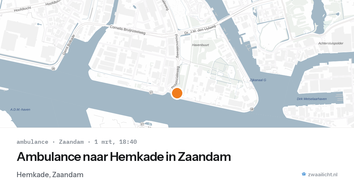 Ambulance naar Hemkade in Zaandam — 1 mrt 2026