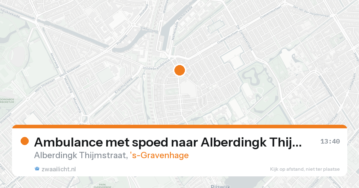 Ambulance met spoed naar Alberdingk Thijmstraat in 's-Gravenhage — 21 aug 2026