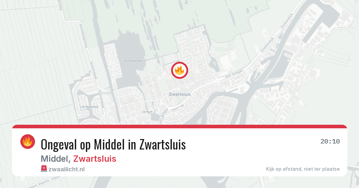 Ongeval op Middel in Zwartsluis — 6 jul 2026