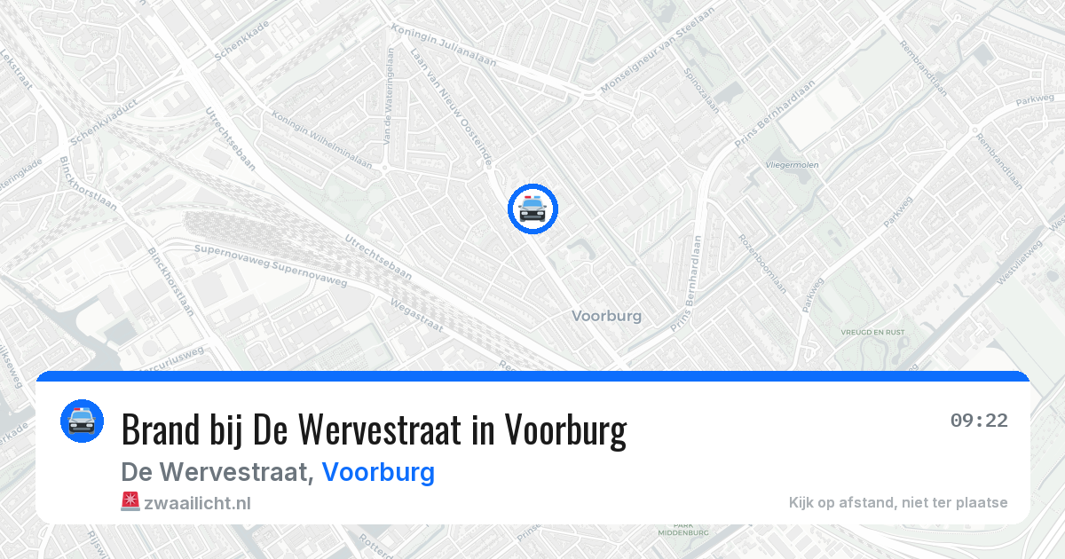 Brand bij De Wervestraat in Voorburg — 27 jun 2026