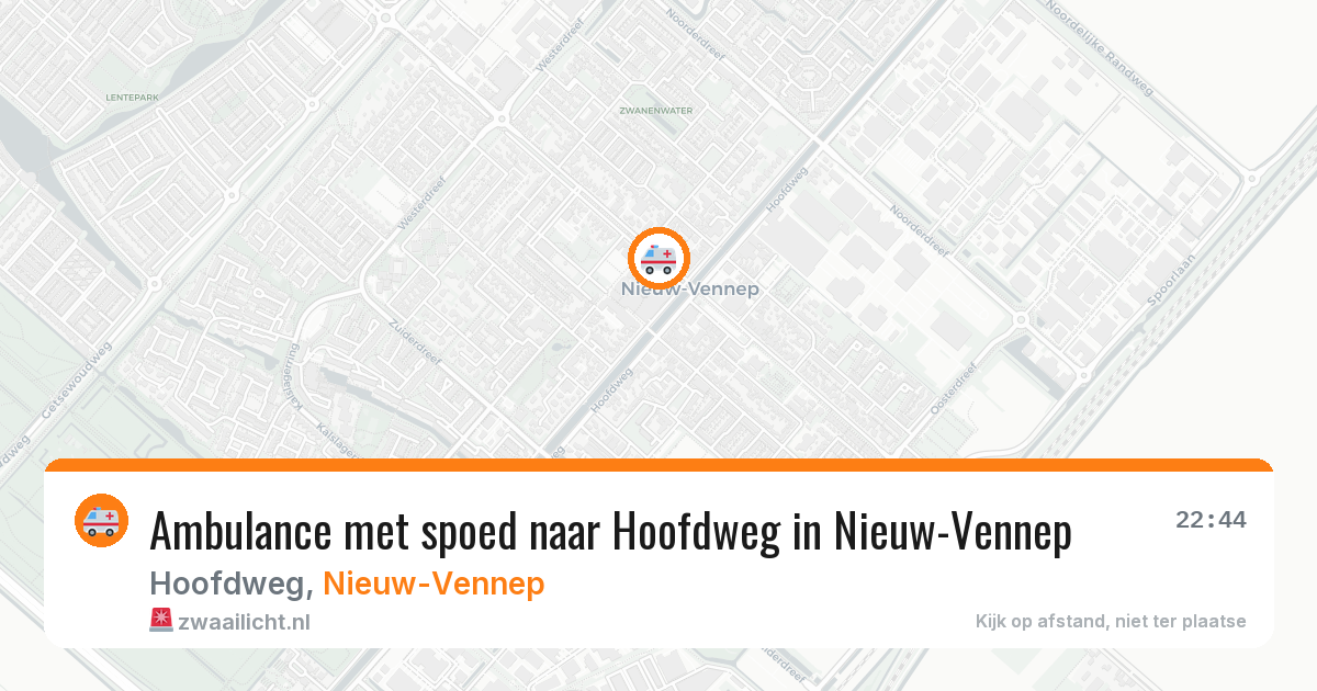 Ambulance met spoed naar Hoofdweg in Nieuw-Vennep — 31 jul 2026