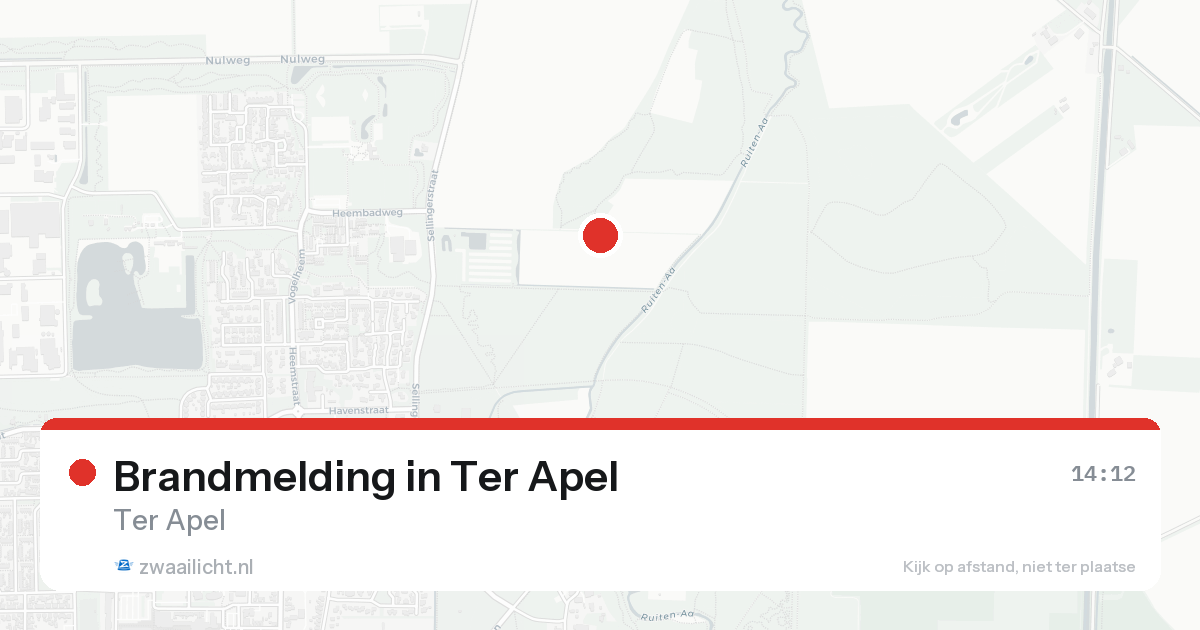 Brandmelding in Ter Apel — 23 aug 2026