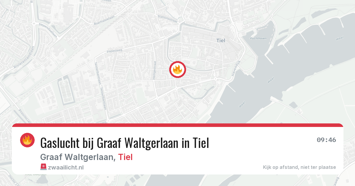 Gaslucht bij Graaf Waltgerlaan in Tiel — 21 apr 2026