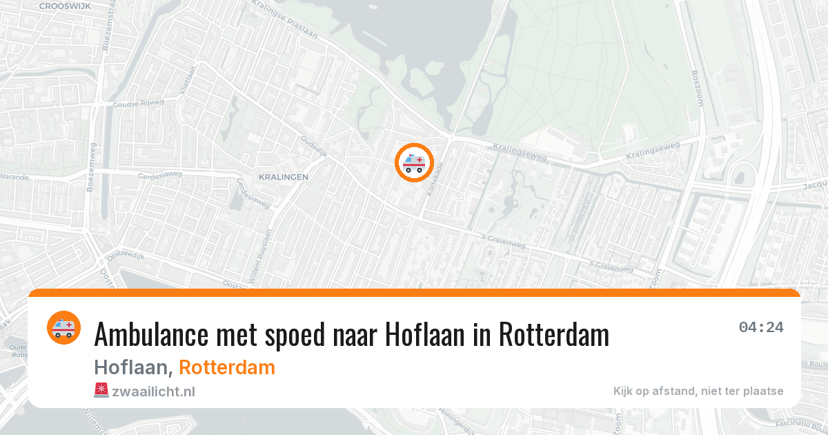 Ambulance met spoed naar Hoflaan in Rotterdam — 5 mei 2026