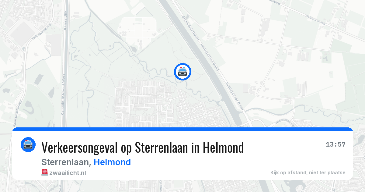 Verkeersongeval op Sterrenlaan in Helmond — 4 aug 2026