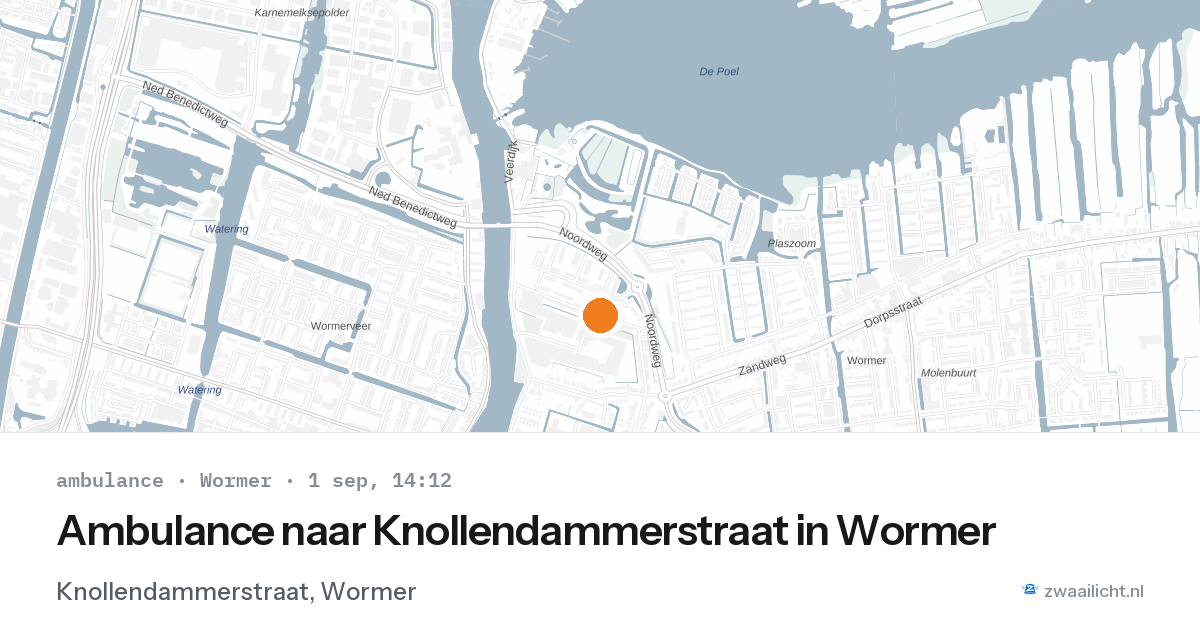Ambulance naar Knollendammerstraat in Wormer — 1 sep 2026
