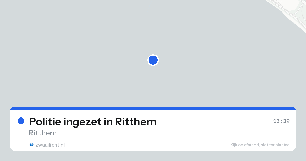 Politie ingezet in Ritthem — 18 aug 2026 | 🚨 Zwaailicht.nl