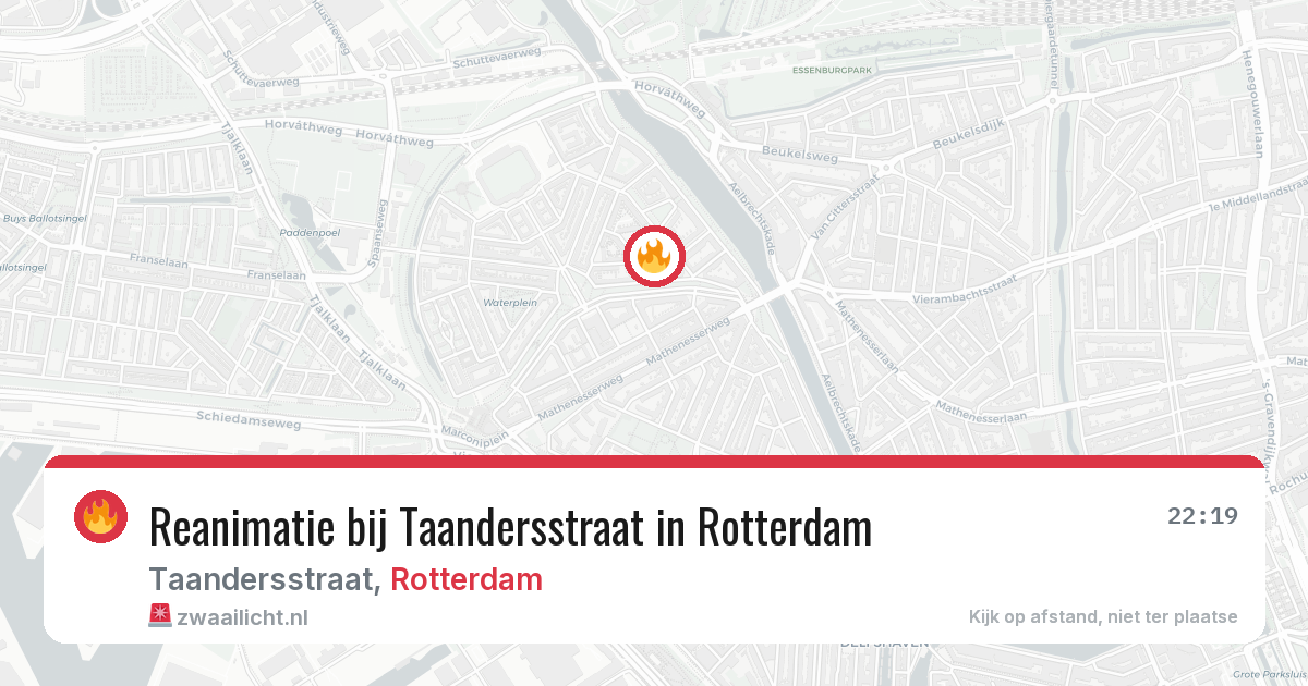 Reanimatie bij Taandersstraat in Rotterdam — 15 apr 2026