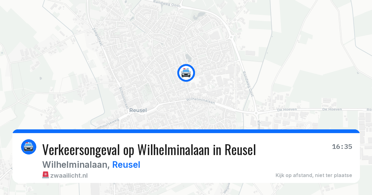 Verkeersongeval op Wilhelminalaan in Reusel — 18 apr 2026