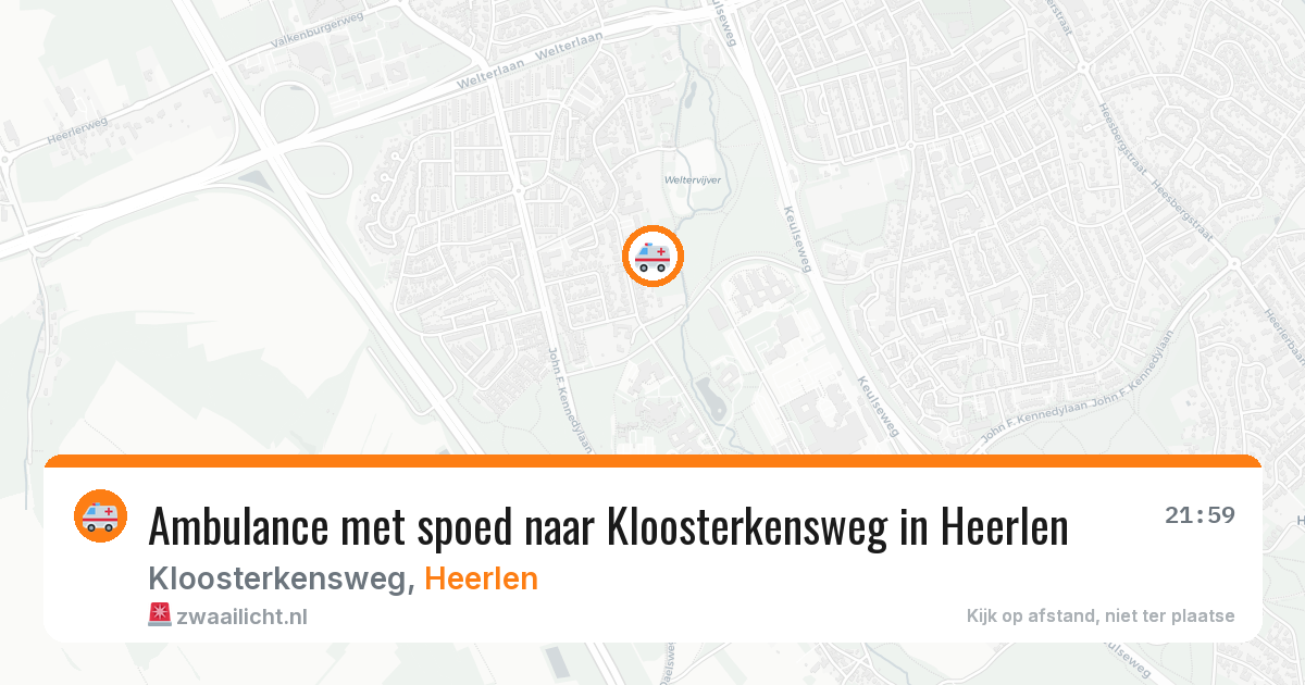 Ambulance met spoed naar Kloosterkensweg in Heerlen — 13 jun 2026