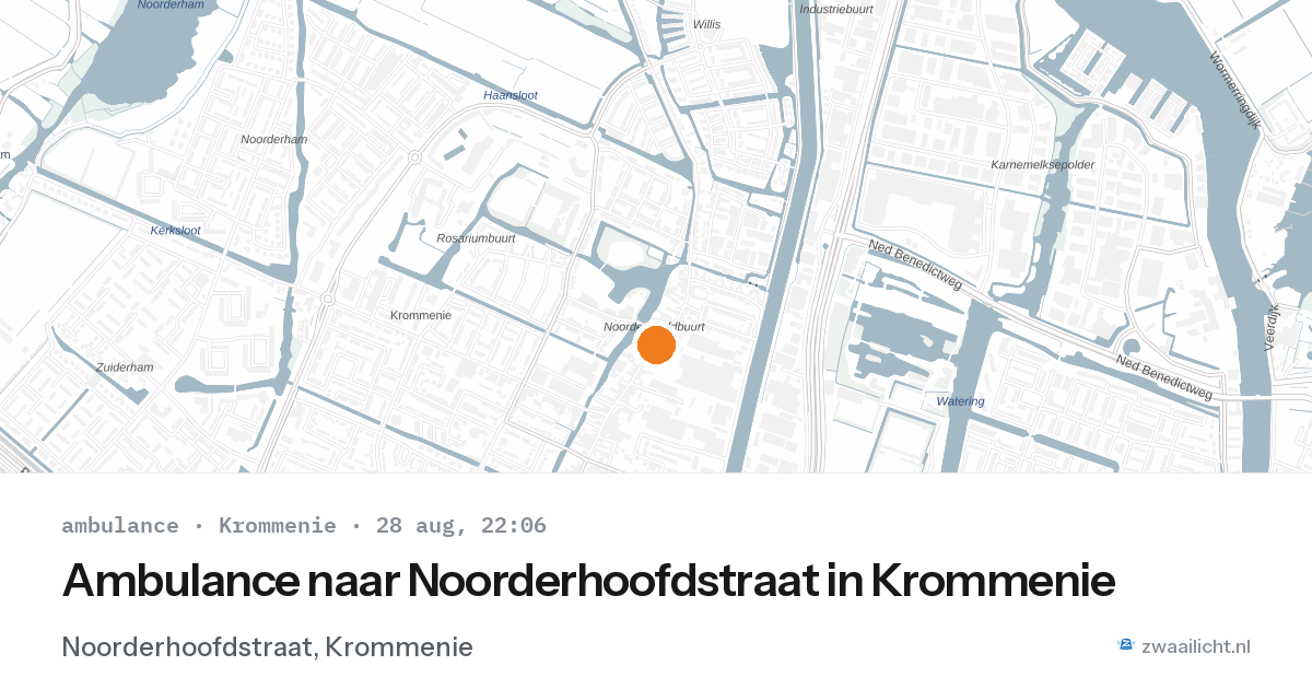 Ambulance naar Noorderhoofdstraat in Krommenie — 28 aug 2026