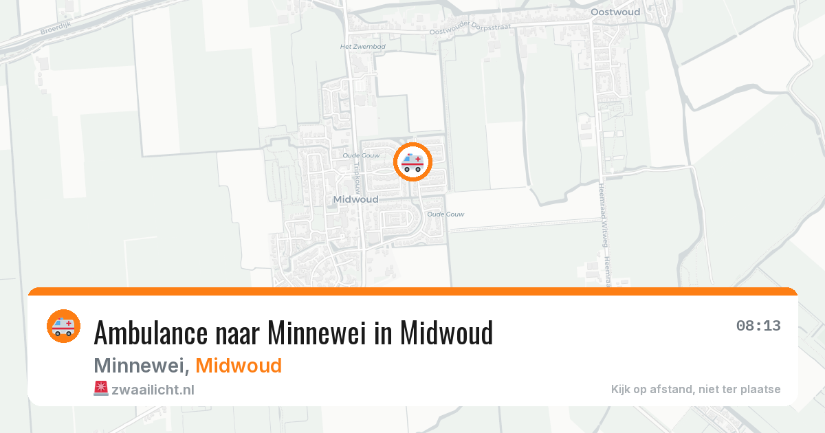 Ambulance naar Minnewei in Midwoud — 6 jun 2026