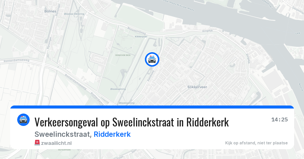 Verkeersongeval op Sweelinckstraat in Ridderkerk — 6 apr 2026